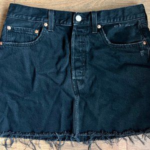 Levi's Ribcage High-Waist Denim Skirt